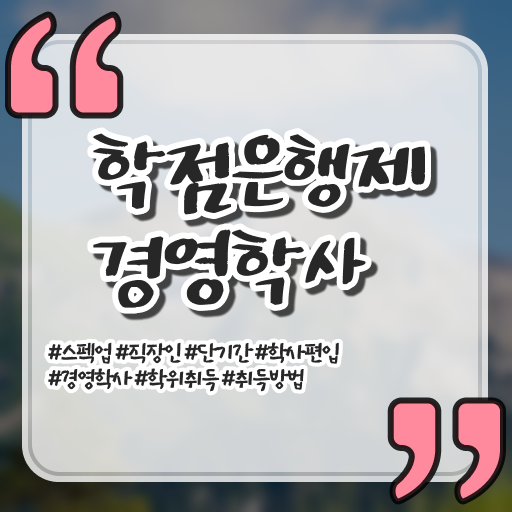  , 경영학사 인강만으로 준비한 방법