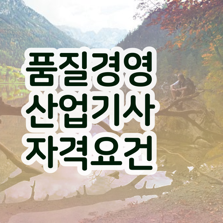  품질경영산업기사 실기 품질경영산업기사 시험응시자격 인강으로 단기간에 끝낸 과정