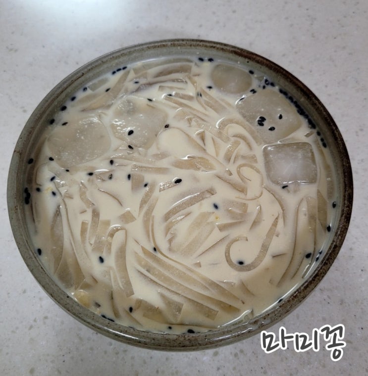  초보자도 쉽게 따라 만드는 콩국 콩국만들기 우뭇가사리 콩국