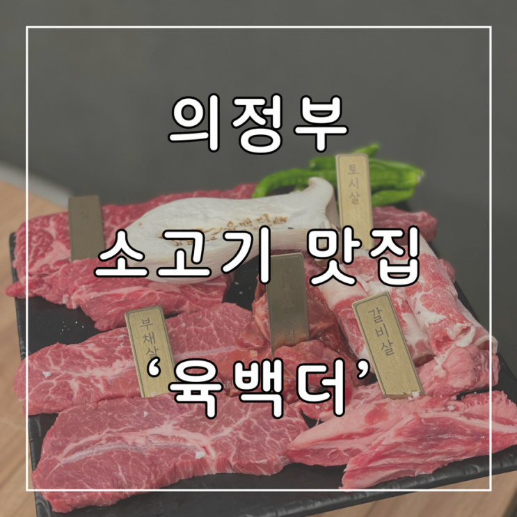  의정부 가성비 소고기 맛집 찾는다면 육백더 추천
