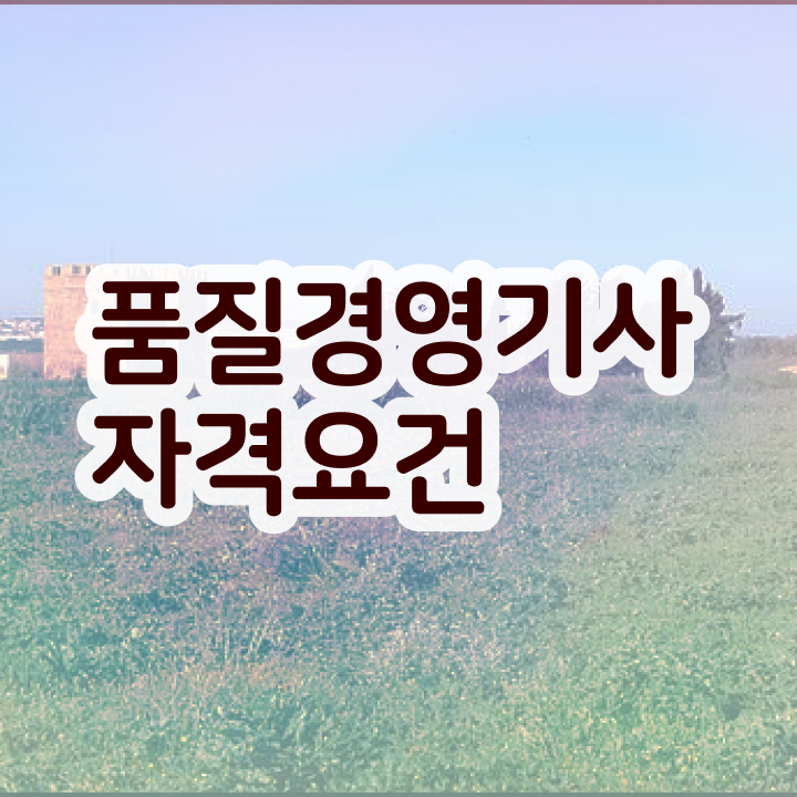  품질교육 품질경영기사 취득자격 온라인 수업으로 단기간에 성공한 비법