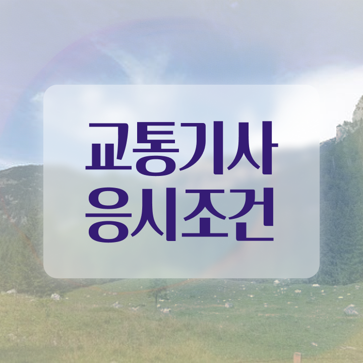  교통기사 시험 조건 교통기사 취득자격 인강만 듣고 4개월 만에 준비한 과정