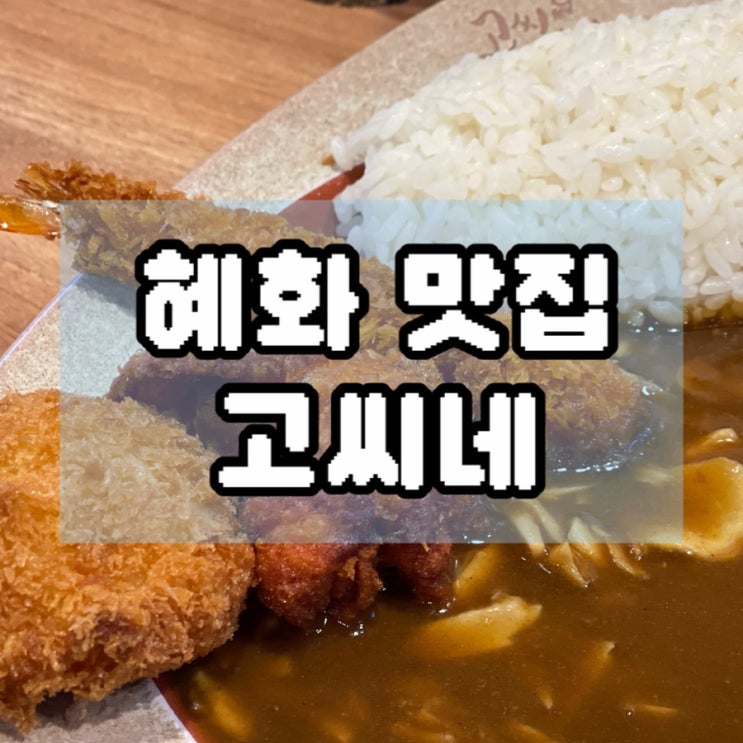  혜화 커스텀 카레 맛집 고씨네 대학로점 점심 추천