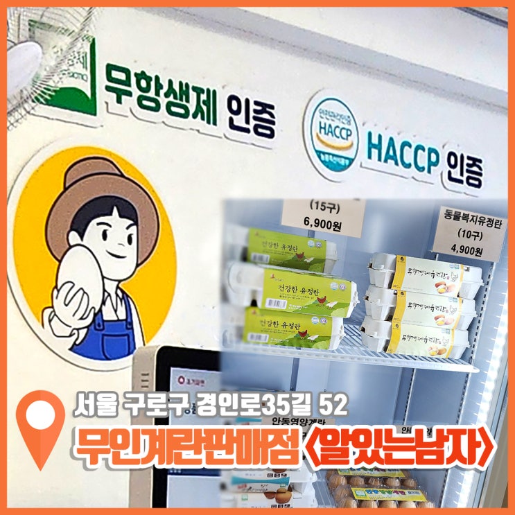  무인계란판매점 산지직송 저렴한 24시 계란할인점 알있는남자