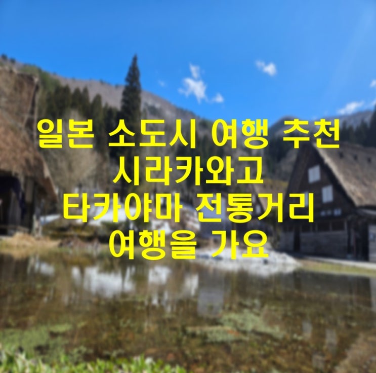  일본 소도시 나고야 시라카와고 타카야마 전통거리 가족 여행