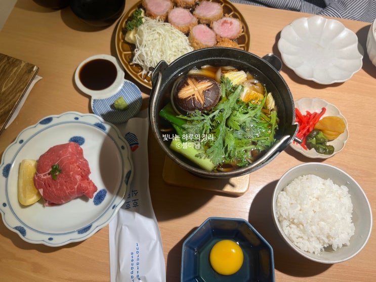 코엑스 웨이팅 맛집 호호식당 히레카츠정식 스키야키정식