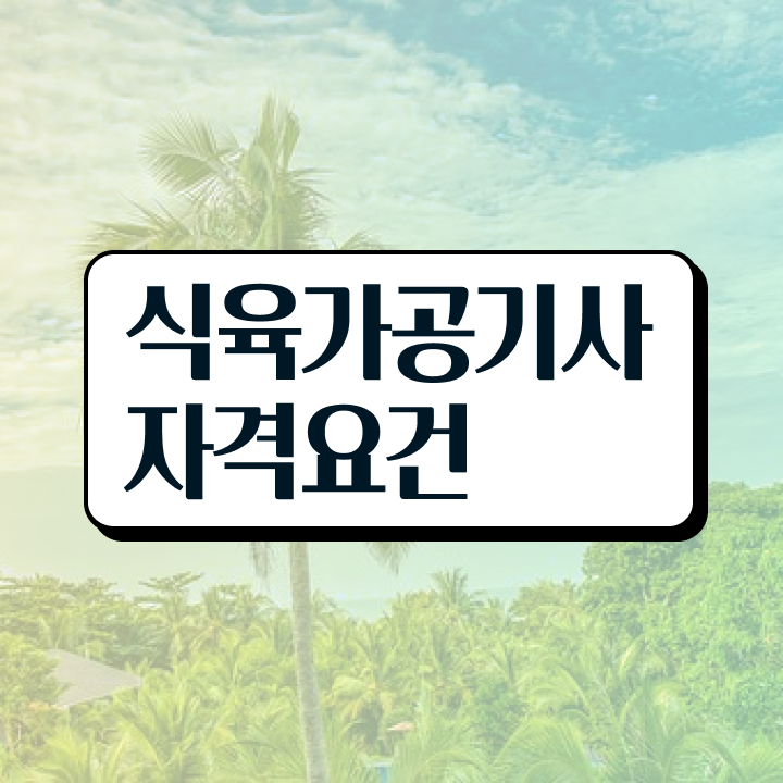  식육가공기사 자격요건 독학으로 5달만에 완료한 노하우