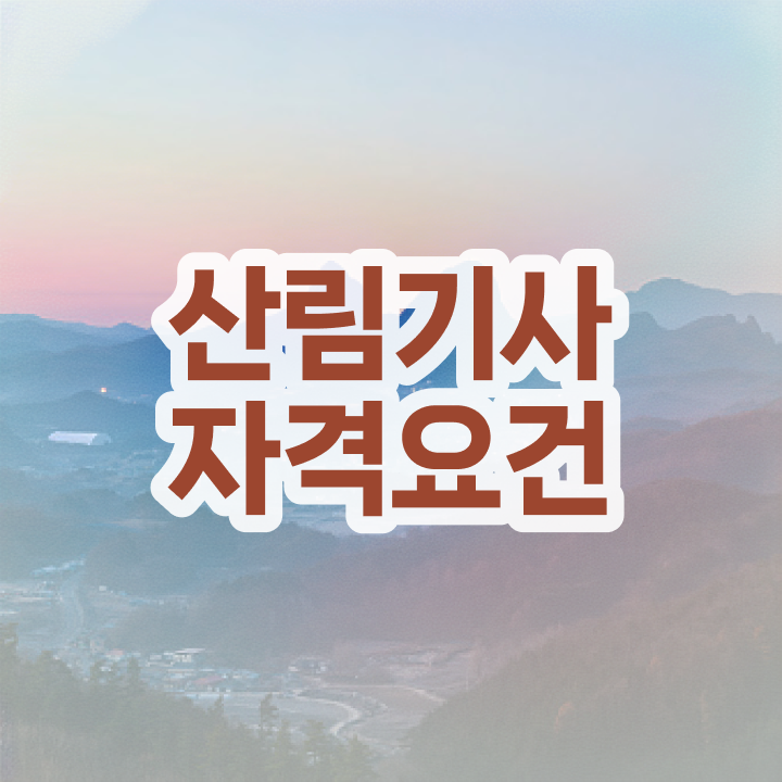  산림기사 작업형 산림기사 취득자격 인강만 듣고 5달만에 성공한 팁