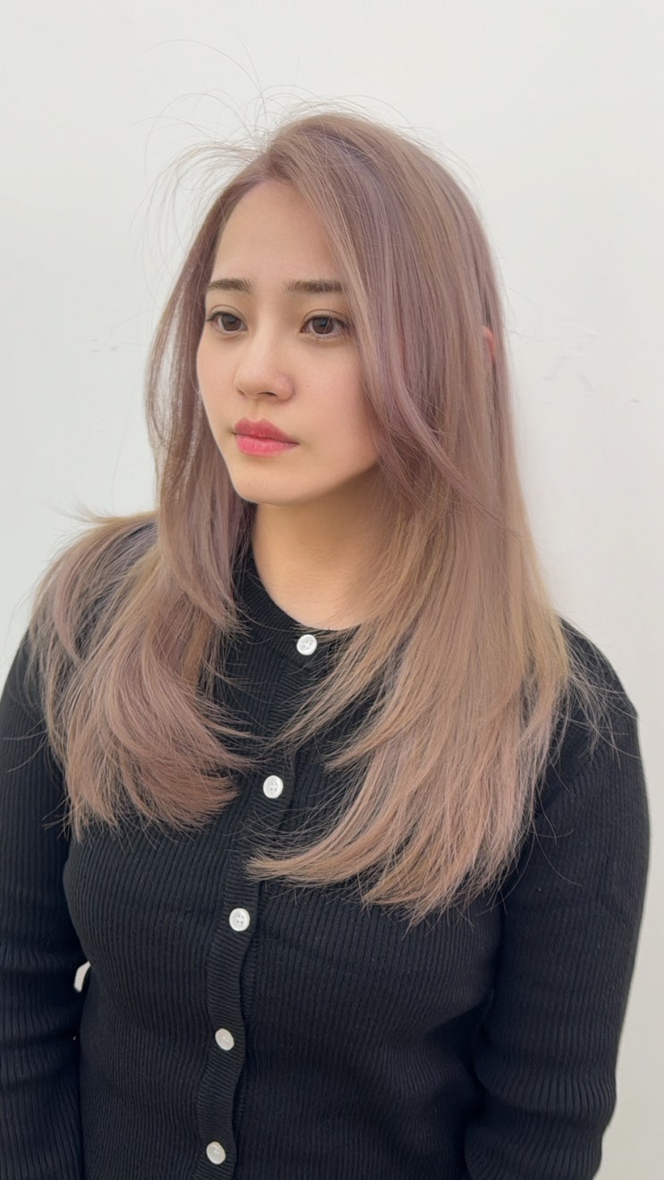  시흥 배곧정왕동미용실 블랙빼기 탈색 염색 잘하는 보그헤어배곧점 /저손상블랙빼기염색 라벤더베이지염색