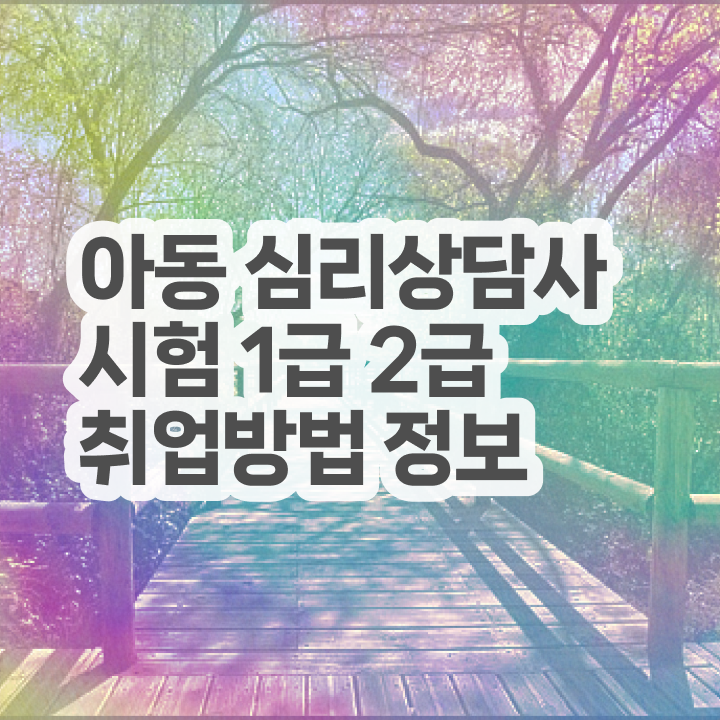  아동 심리상담 자격증 , 심리상담사 자격증 쉽고 간편하게 준비한 과정 핵심 정보