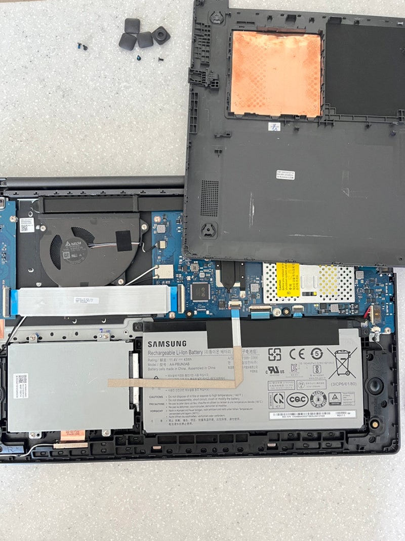 갤럭시북2 NT550XEZA58A 셀프 배터리 교체 후기