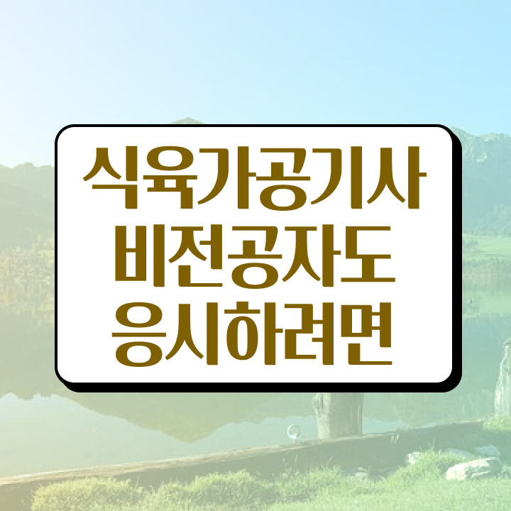  식육가공기사 응시조건 인강으로 간단하게 준비한 후기
