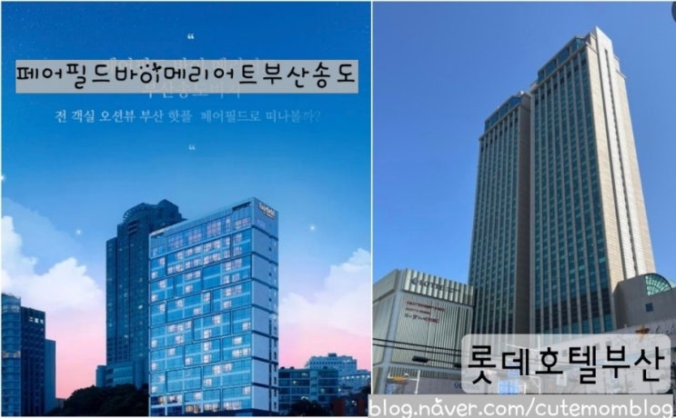  [ 부산호텔 내돈내산 ] 페어필드 바이 메리어트 송도 비치 vs. 롯데호텔 부산