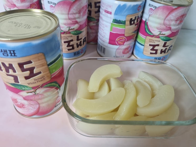  쿠팡 샘표 백도통조림 400g