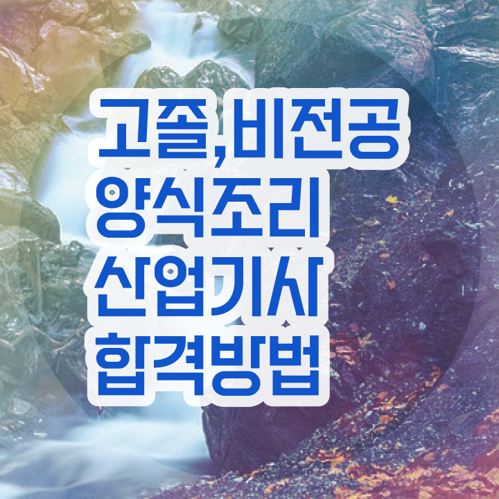  양식조리산업기사 응시조건 인강으로 4달 안에 성공한 방법