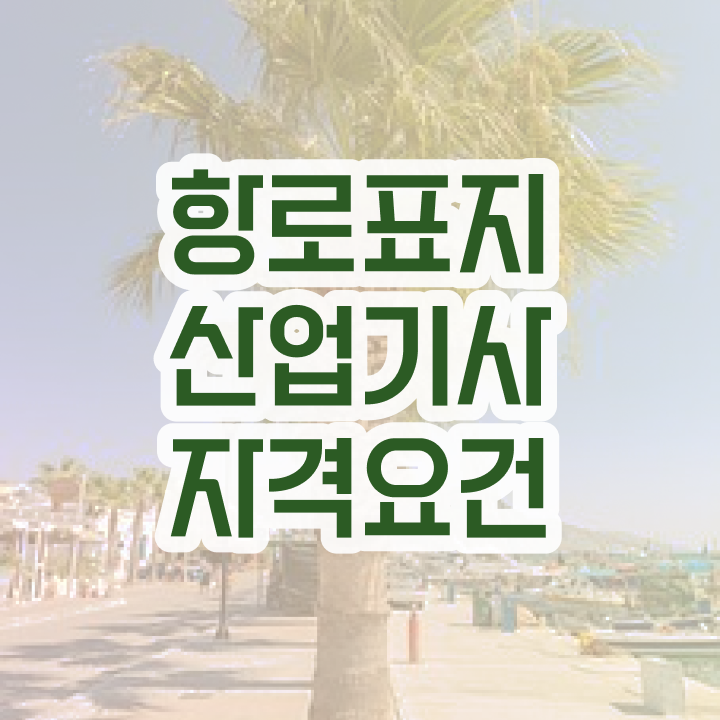  항로표지산업기사 자격요건 독학으로 편하게 성공한 후기