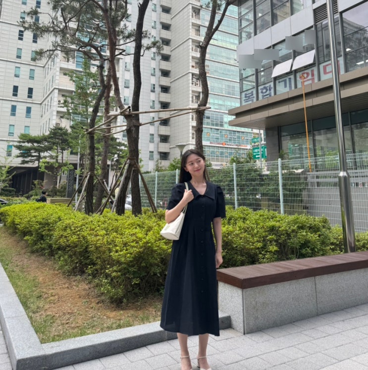  스파오 빅카라 원피스 여름 원피스 / 하객룩 활용하기