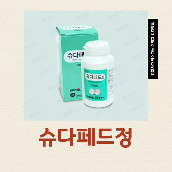  슈다페드정 술 부작용 효과 약물상호작용 환절기 여름철 감기약