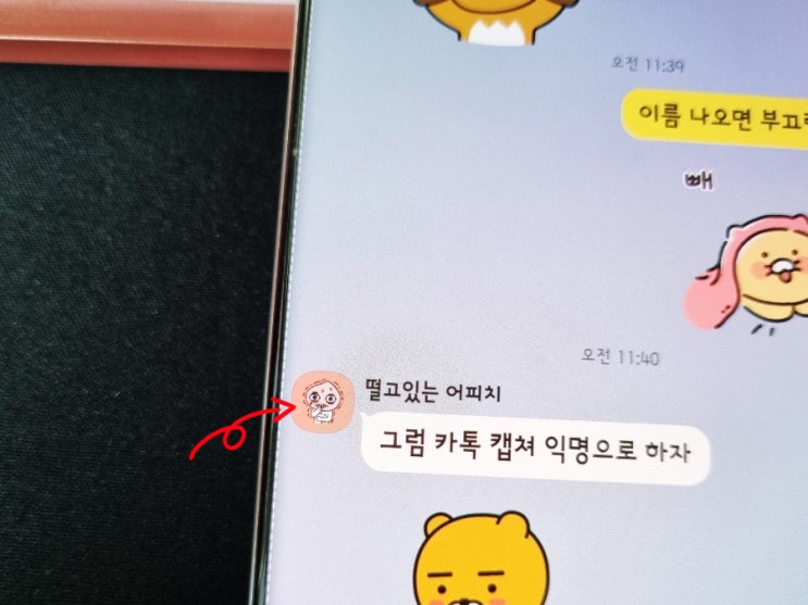  카톡 대화내용 익명 캡쳐 다이렉트로 하는법