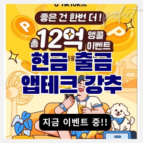  바로 현금으로 출금 가능한 앱테크 추천- 이벤트 중이니 빨리 가입하고 돈 벌어가세요!! ( 돈버는어플 틱톡 라이트 포인트 TIKTOK )