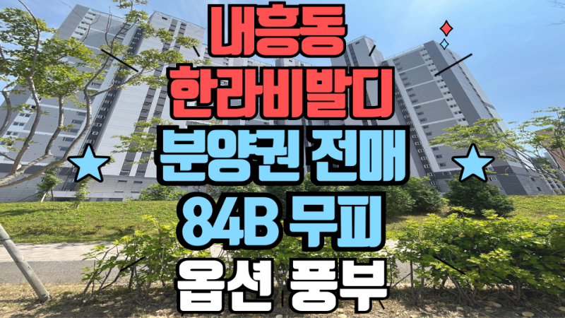 군산 내흥동 한라비발디 아파트 분양권 전매 ㅣ 84B ㅣ 33평B ㅣ 옵션 풍부