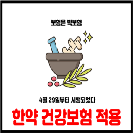  한약 첩약 건강보험 적용 실비보험 보장 가능하다