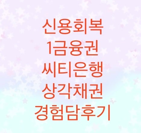  신용회복위원회에서 중요한 상각채권. 1금융권 은행(씨티은행)은 어떻게 상각채권이 되는지 알아보자. (저의경험담으로 포스팅합니다)