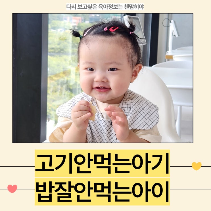  고기안먹는 아기 철분섭취량 밥잘안먹는 아이 괜찮을까