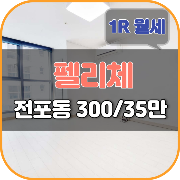  전포동 원룸 오피스텔 : 펠리체 전포역 역세권 서면학원가 추천 매물