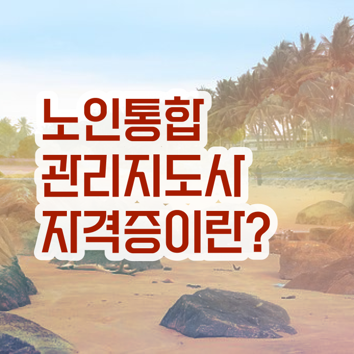  노인통합관리지도사 교육 , 노인통합관리지도사 자격증 쉽고 빠르게 취득한 정보 소개