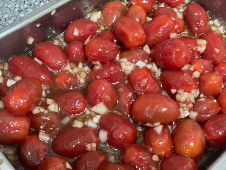  방울토마토 절임 만들기 상큼한 여름의 맛(껍질 벗기기 팁)