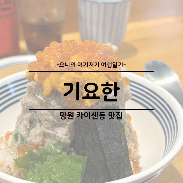  망원 합정 일식 카이센동 맛집 기요한 웨이팅 메뉴 추천 후기