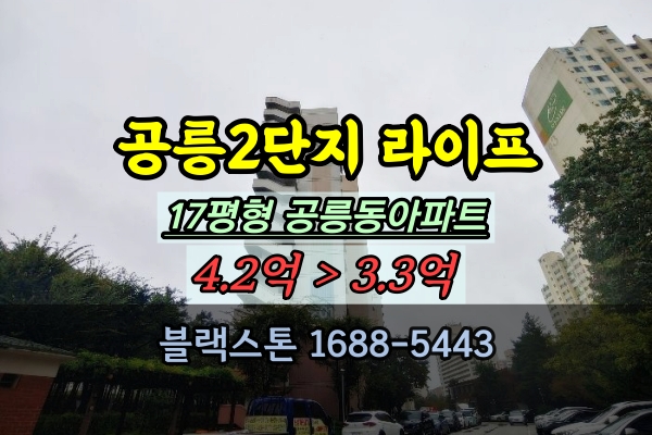  공릉2단지 라이프 경매 공릉동 아파트 17평형 3억대