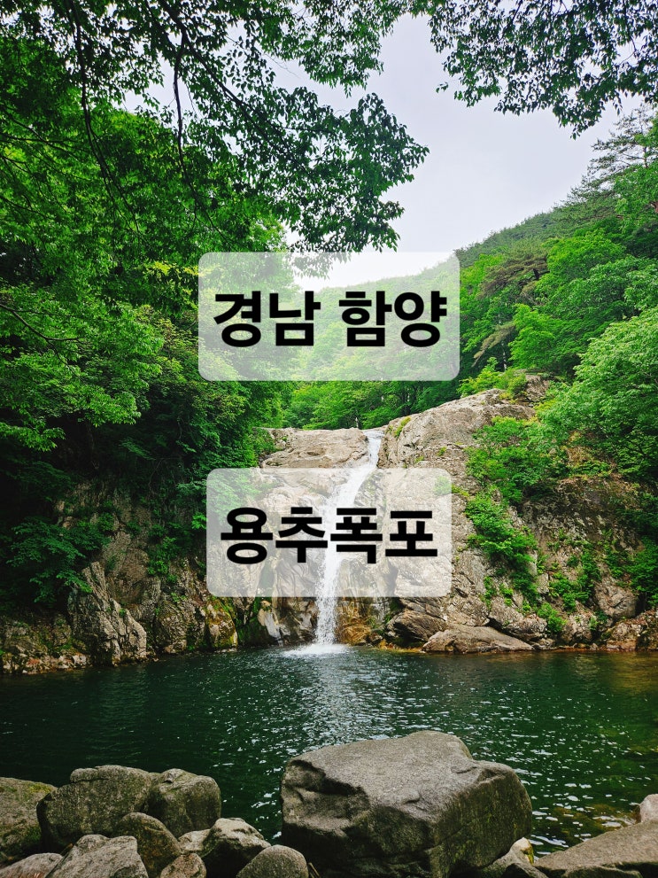  경남 함양 맑은 물 흐르는 물소리가 힐링되는 자연경관 이쁜 폭포  용추폭포