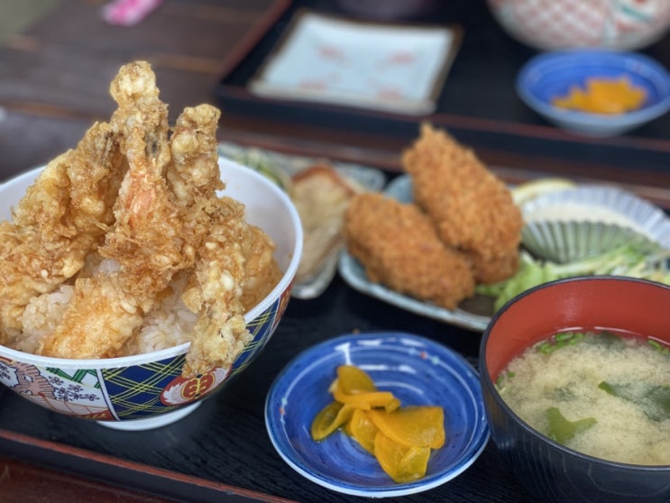  오키나와 맛집 해선식당 티다 새우튀김 에비텐동 추천