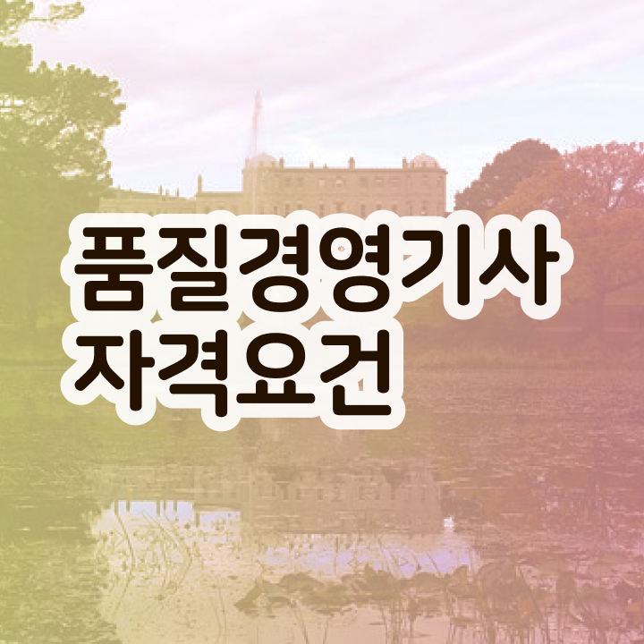  품질경영기사 인강 품질경영기사 응시조건 인강으로 4개월 만에 성공한 노하우