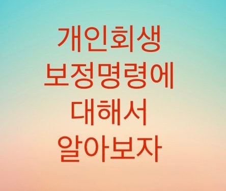  개인회생 보정명령유형에 대해서 알아보자 (보정명령을 내리는이유와 소요시간)