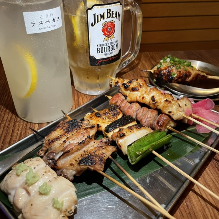 [을지로3가역맛집] 분위기 좋은 가성비 이자카야 술집 '토리노 라스베가스' - 야끼토리