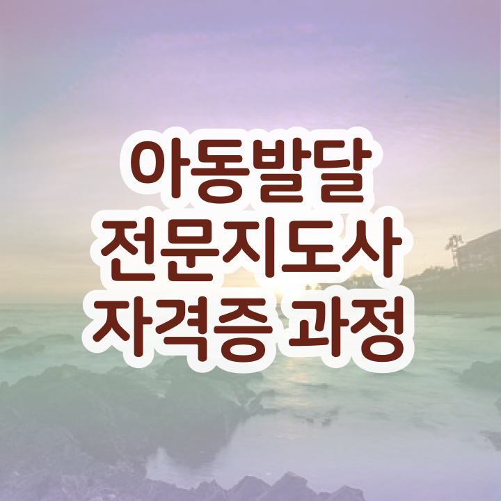  아동발달전문지도사 필기시험 , 아동발달전문지도사 자격증 준비한 과정 완벽 정리