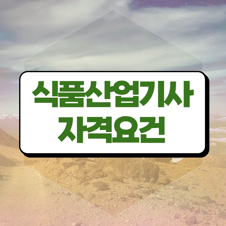 식품산업기사 학점 식품산업기사 시험자격 학점은행제로 4달만에 준비한 비법