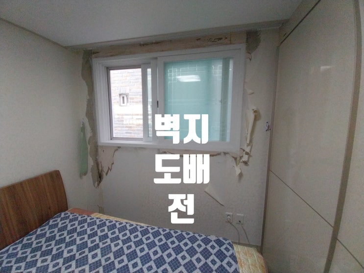  벽지 부분 도배 한면만 하기 / 원투룸 방 DIY 셀프 도배 하는 방법