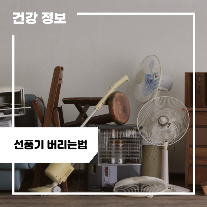 고장난 선풍기 버리는법 4가지 꿀팁 : 선풍기 버리기 무료
