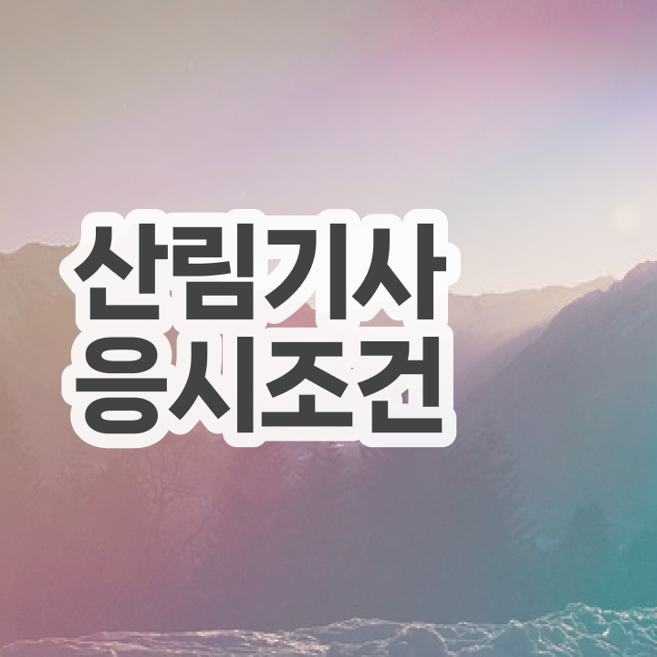  산림기사 시험 시간 산림기사 응시자격 온라인 수업으로 5개월 만에 완료한 노하우