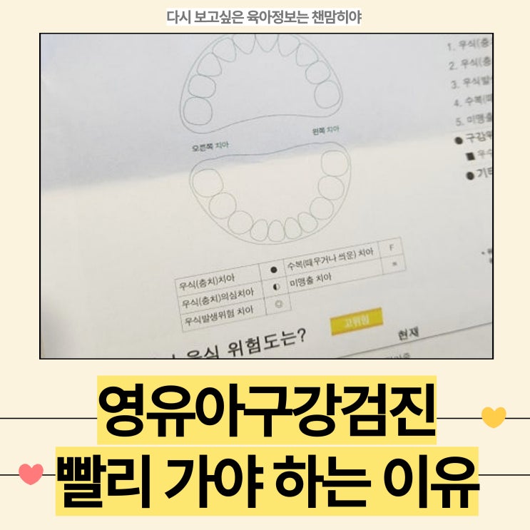  18개월아기 1차 영유아구강검진 예약 영천 부부치과  검진후기