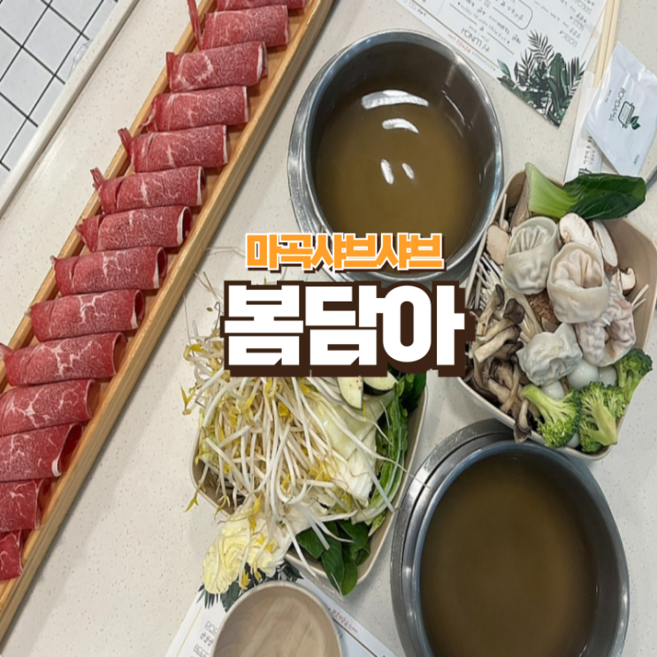  마곡 봄담아 샤브샤브 무한리필 후기