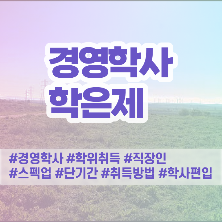  , 경영학 대학진학, 경력없이 혼자서 독학으로 손쉽게 준비하는 팁
