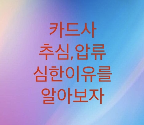  카드사 추심과 압류가 심한이유에 대해서 알아보자