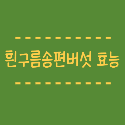  흰구름송편버섯 효능 근육성장에 도움이 된다구요?