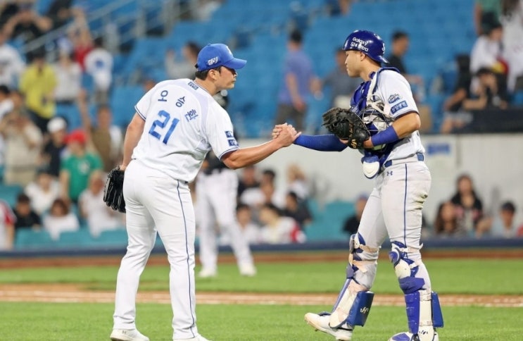 삼성라이온즈 <b>2연승</b> <b>LG트윈스</b> 수비실책으로 신승 오승환... 