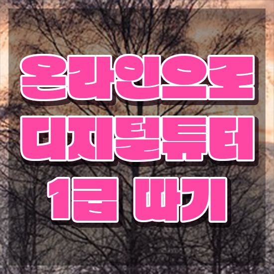  40대후반자격증 , 디지털튜터 대학진학, 경력없이 간편하게 끝내는 과정